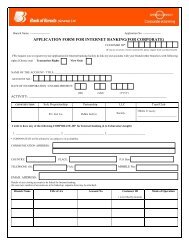 APPLICATION FORM FOR INTERNET BANKING (FOR INDIVIDUALS)