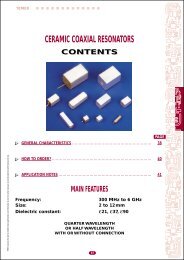 CERAMIC COAXIAL RESONATORS