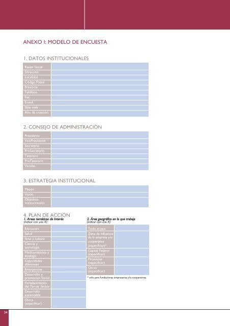 FUNDACIONES DONANTES EN LA ARGENTINA ANÁLISIS Y DIRECTORIO DEL SECTOR