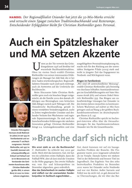 Auch ein Spätzleshaker und MA setzen Akzente - Buchreport