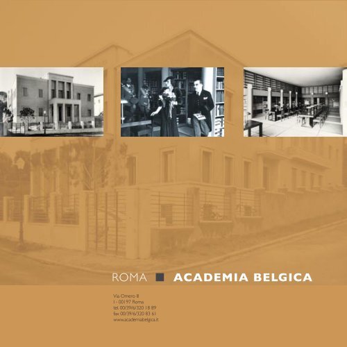 ROMA ■ ACADEMIA BELGICA