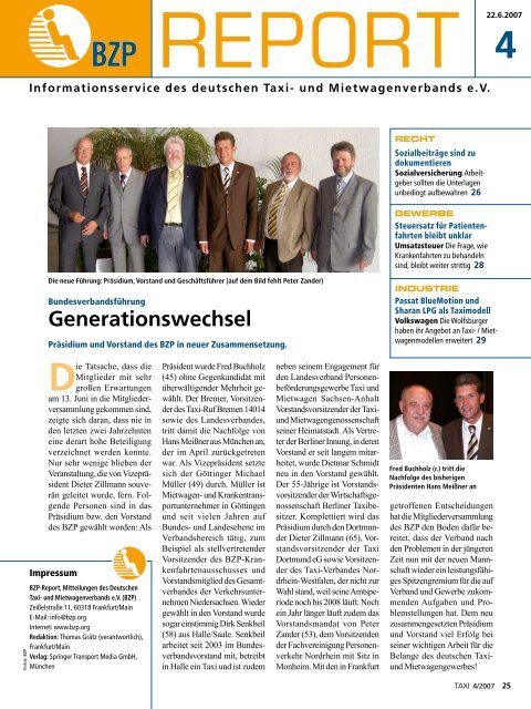 Generationswechsel - Deutscher Taxi- und Mietwagenverband eV
