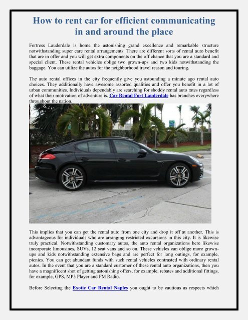 How to rent car for efficient communicating in and around the place.pdf