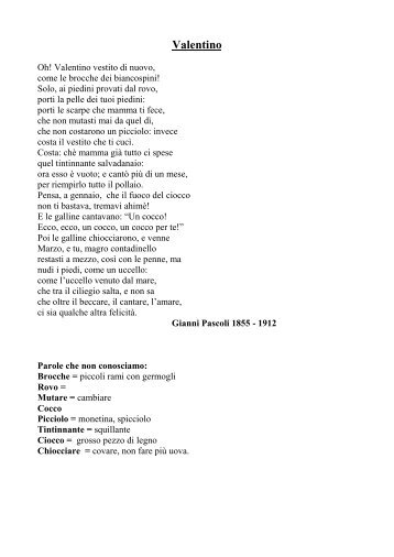O Valentino Poesia Poesie Image