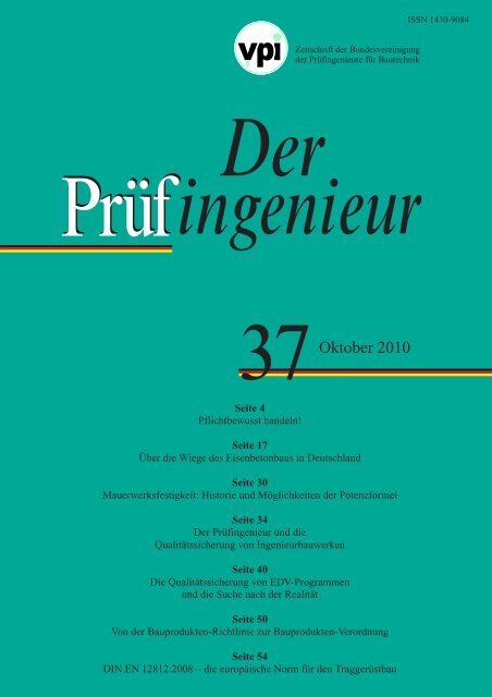 Prüfingenieur 37 - Bundesvereinigung der Prüfingenieure für ...