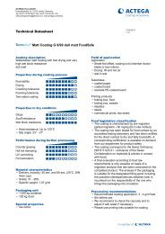 Technical Datasheet Matt Coating G 9/99 dull matt FoodSafe