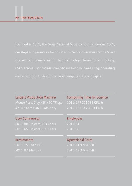 Annual Report 2011 - CSCS