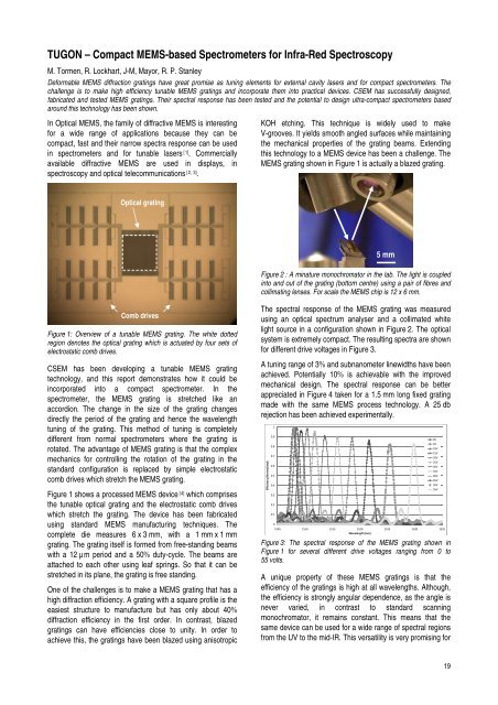 research activities in 2007 - CSEM