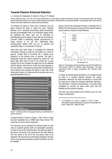 research activities in 2007 - CSEM