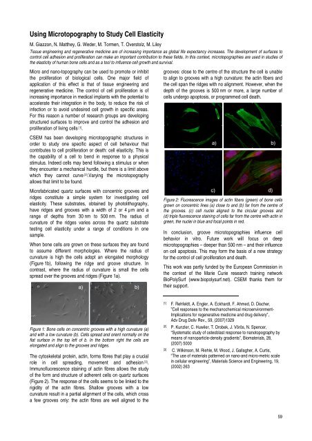 research activities in 2007 - CSEM