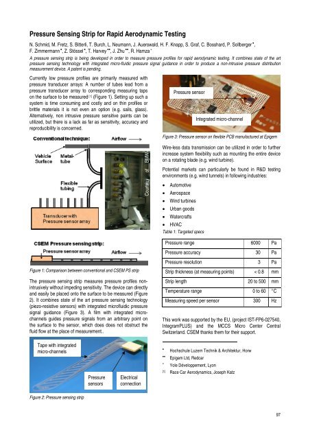 research activities in 2007 - CSEM