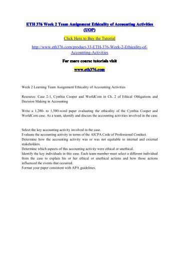 eth 376 week 4 individual assignment Uop homework,uop assignments,ashford entire class,uop course tutorial,uop assignment help eth 125 eth 316 eth 376 htt 250 week 1 individual assignment. eth 376 week 4 individual assignment Uop homework,uop assignments,ashford entire class,uop course tutorial,uop assignment help eth 125 eth 316 eth 376 htt 250 week 1 individual assignment.