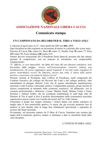 Comunicato stampa