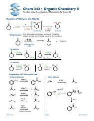 Chem 342 • Organic Chemistry II