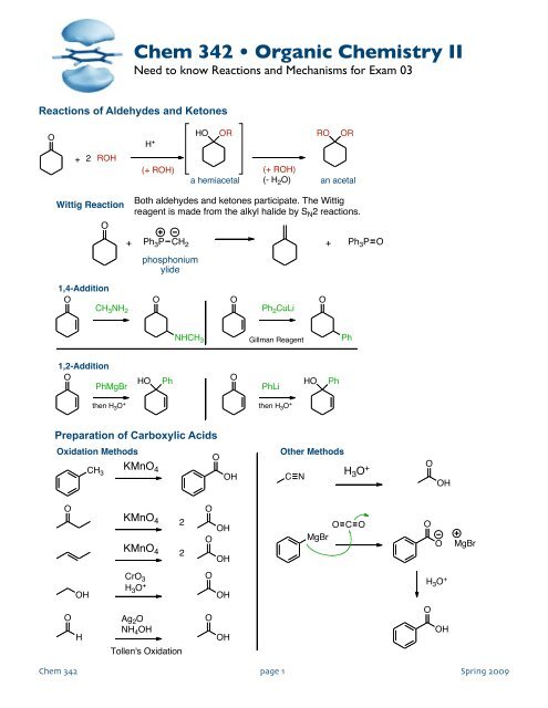 Chem 342 • Organic Chemistry II