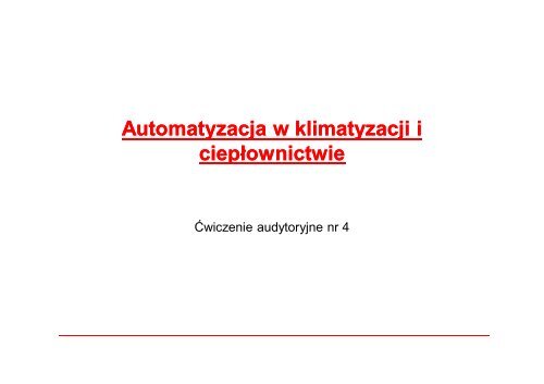 Automatyzacja w klimatyzacji i ciepłownictwie