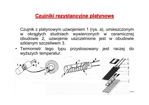 Czujniki rezystancyjne platynowe