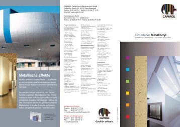 Flyer Metallocryl - Deutsche Amphibolin Werke -  Caparol