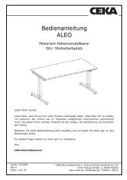 Bedienanleitung ALEO Sitz-Steh-Tisch - CEKA-Büromöbelwerke C ...