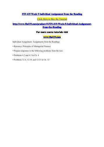 mini case principles of corporate finance Chapter 11 mini case principles of finance you can find mini case principles of corporate finance essays and term papers at the following site:. mini case principles of corporate finance Chapter 11 mini case principles of finance you can find mini case principles of corporate finance essays and term papers at the following site:.