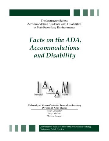 Facts on the ADA Accommodations and Disability