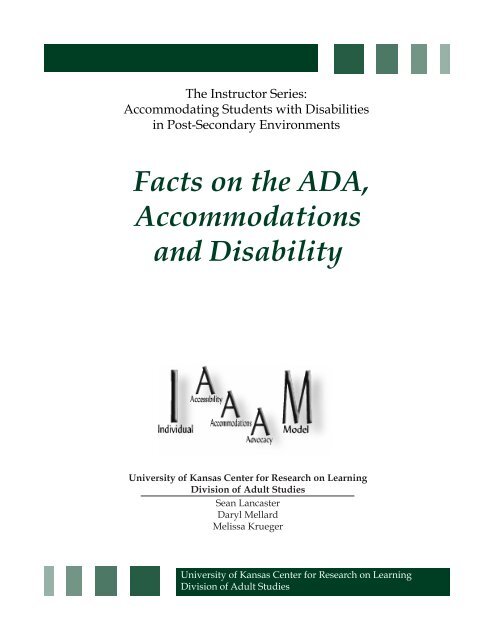 Facts on the ADA Accommodations and Disability