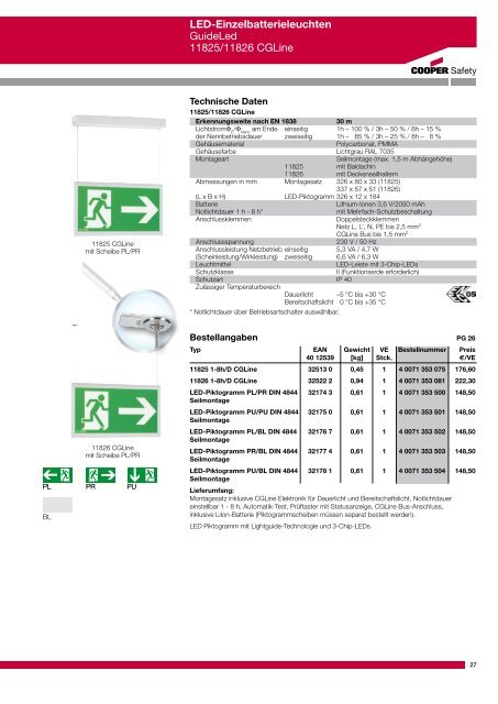 CEAG-Handelskatalog 2012 Notbeleuchtung