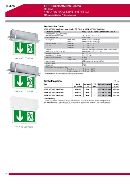 CEAG-Handelskatalog 2012 Notbeleuchtung