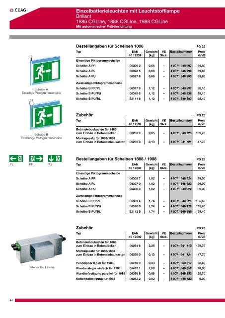 CEAG-Handelskatalog 2012 Notbeleuchtung