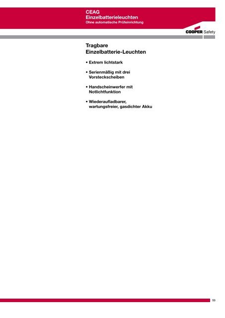 CEAG-Handelskatalog 2012 Notbeleuchtung