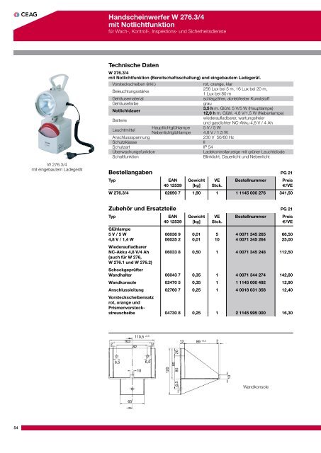 CEAG-Handelskatalog 2012 Notbeleuchtung