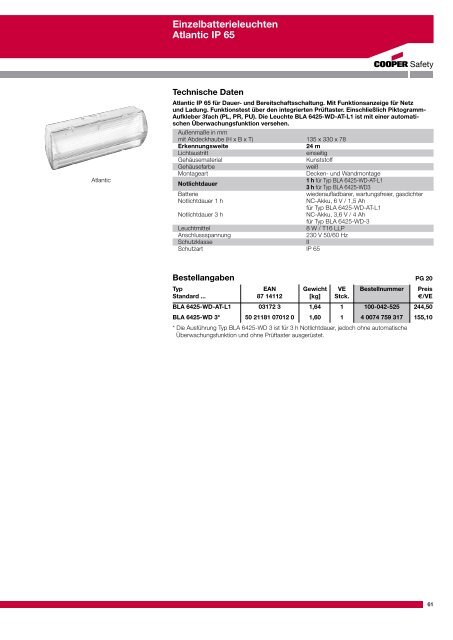 CEAG-Handelskatalog 2012 Notbeleuchtung