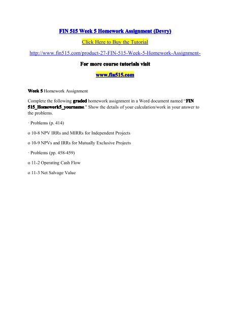 FIN 515 Week 5 Homework Assignment (Devry).pdf