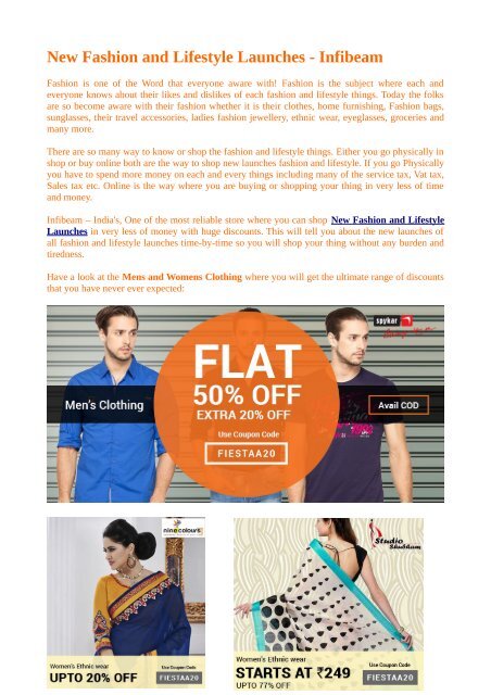 Fashion & Lifestyle Launches at Infibeam.com