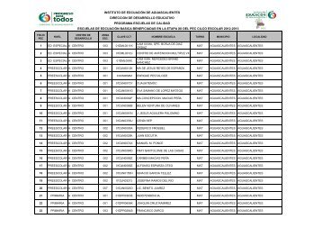 instituto de edcuaciÃ³n de aguascalientes direccion de desarrollo ...