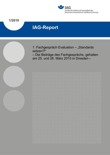 1/2010 IAG-Report - Deutsche Gesetzliche Unfallversicherung
