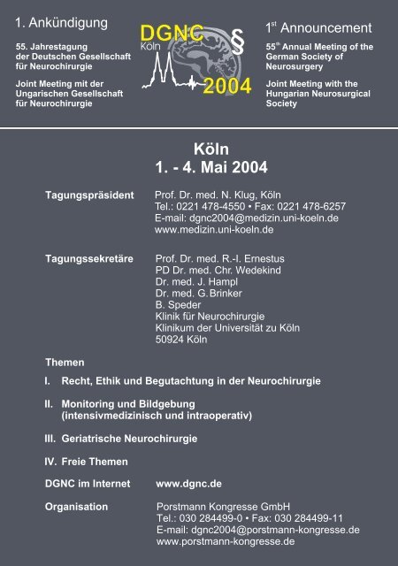 Herrn - Deutsche Gesellschaft für Neurochirurgie - DGNC