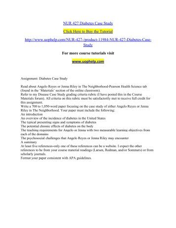Case Studies - Diabetes In Control