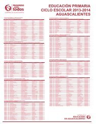 EDUCACIÓN PRIMARIA CICLO ESCOLAR 2013-2014 AGUASCALIENTES