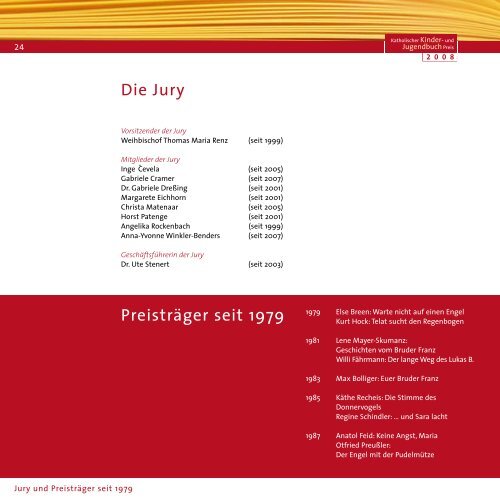 Katholischer Kinder- und Jugendbuchpreis 2008 - Deutsche ...