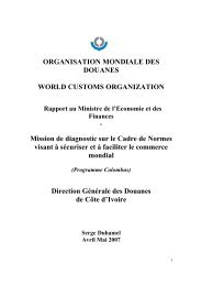 RAPPORT DE DIAGNOSTIC - douanes de côte d'ivoire