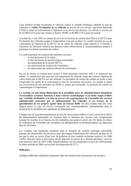 RAPPORT DE DIAGNOSTIC - douanes de côte d'ivoire