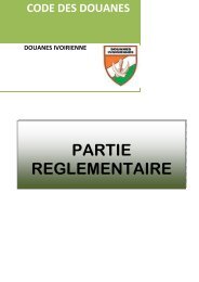 Partie Réglementaire - douanes de côte d'ivoire