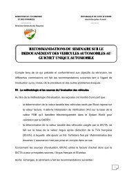 Lire les recommandations - douanes de côte d'ivoire