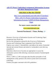 AJS 572 Week 3 Individual Assignment Information Systems (IS) Risk Management Paper.pdf