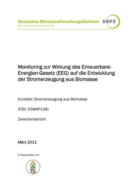 Monitoring zur Wirkung des Erneuerbare- Energien-Gesetz (EEG ...