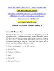 ASHFORD ANT 101 Week 5 Final Cultural Research Paper/TutorialRank