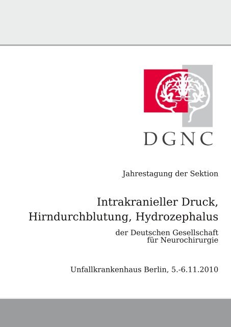 DGNC-Sektionstagung - Deutsche Gesellschaft für Neurochirurgie ...