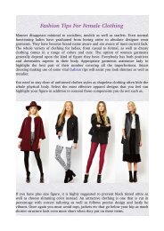 Fashion Tips For Female Clothing.pdf