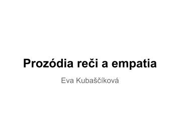 Prozódia reči a empatia